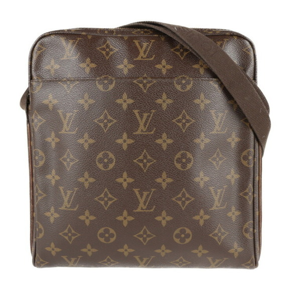 LOUIS VUITTON Black Monogram Leather Shoulder Bag
